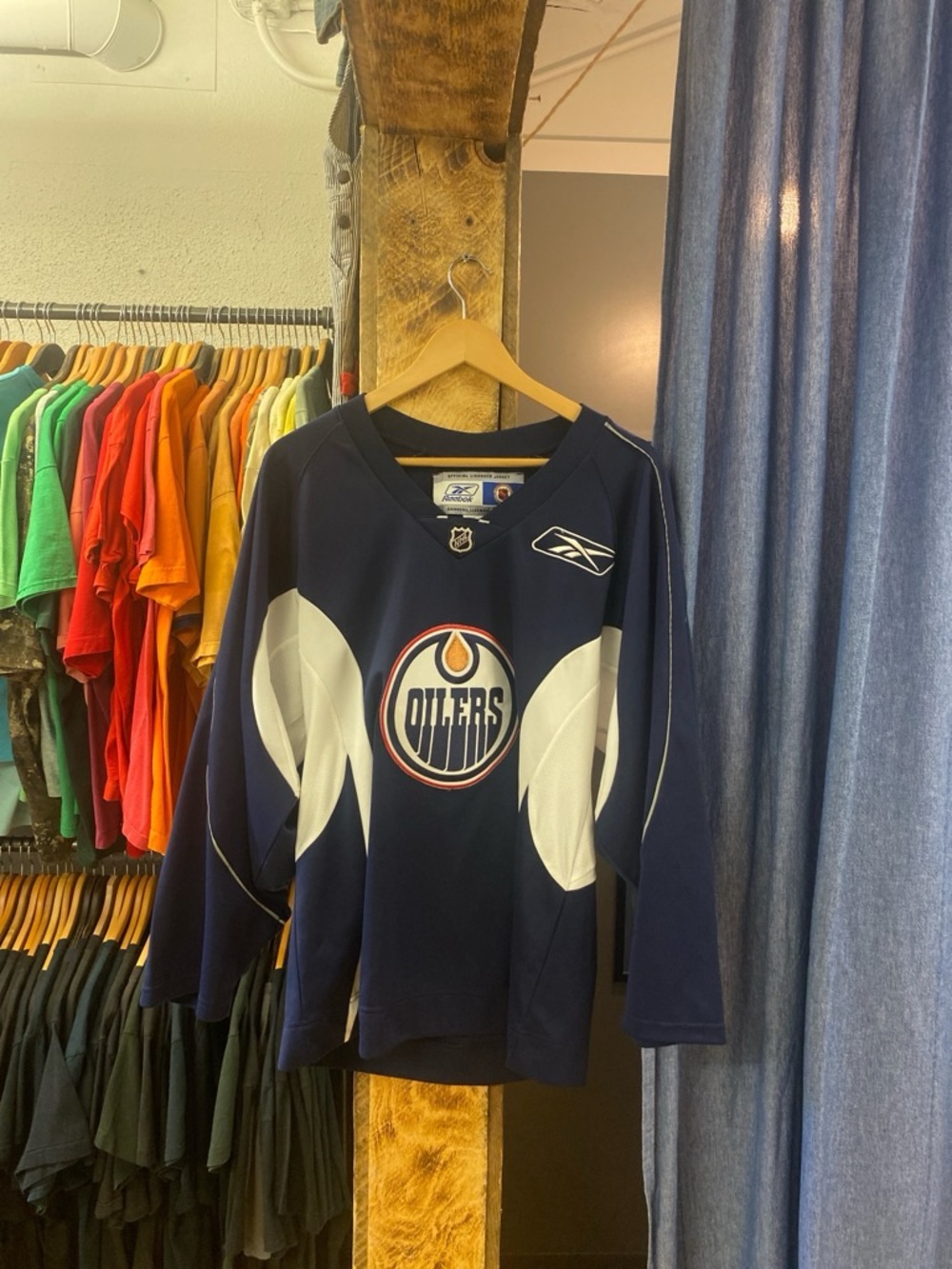 Edmonton Oilers Navy Reebok jersey